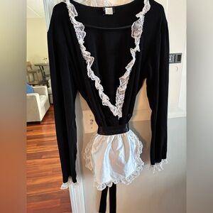 Lovers lane French maid lace trimmed Women's jacket and apron